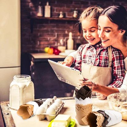 200pcs Tulip Cupcake Liners, Premium Muffin Liners Holders for Baking Cups, Greaseproof Cupcake Wrappers in Standard Size, Classic Parchment Paper Cupcakes Liner for Party, Christmas by JIRNGLA