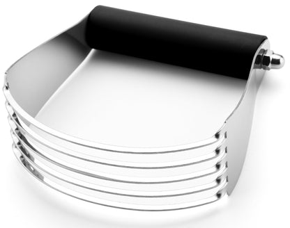 Spring Chef Dough Blender, Top Professional Pastry Cutter with Heavy Duty Stainless Steel Blades, Medium Size, Black