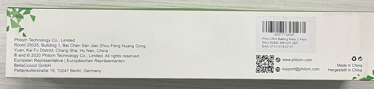Philorn Silicone Baking Mat Set, 16.5" x 11.42" Macaron Mat, Non-Stick With Tools, 2 Pack Food Safe, Reusable for Oven, Cookie, Bread