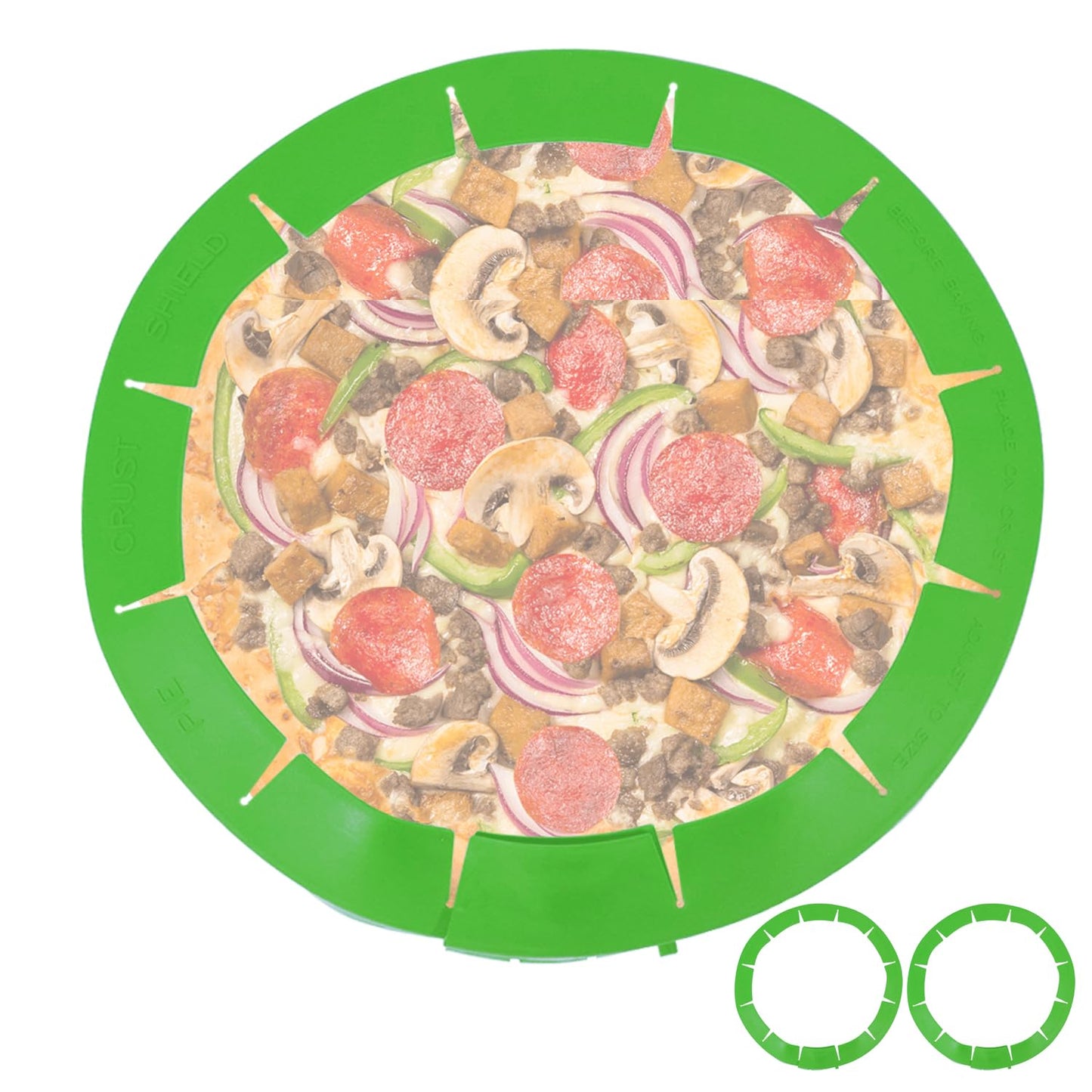 Adjustable Silicone Pie Crust Shields, Baking Protectors Cover Ring Fits 8-11.4 Inch Pies, Pie Crust Protector Cover Kitchen Tool for Baking Pie Pizza (A-A)