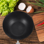 ABOOFAN Small Wok Stir Fry Pan Chinese Wok with Round Bottom Wok Chinese Pow Wok 20cm Japanese Cookware Single Person Wok for Kitchen