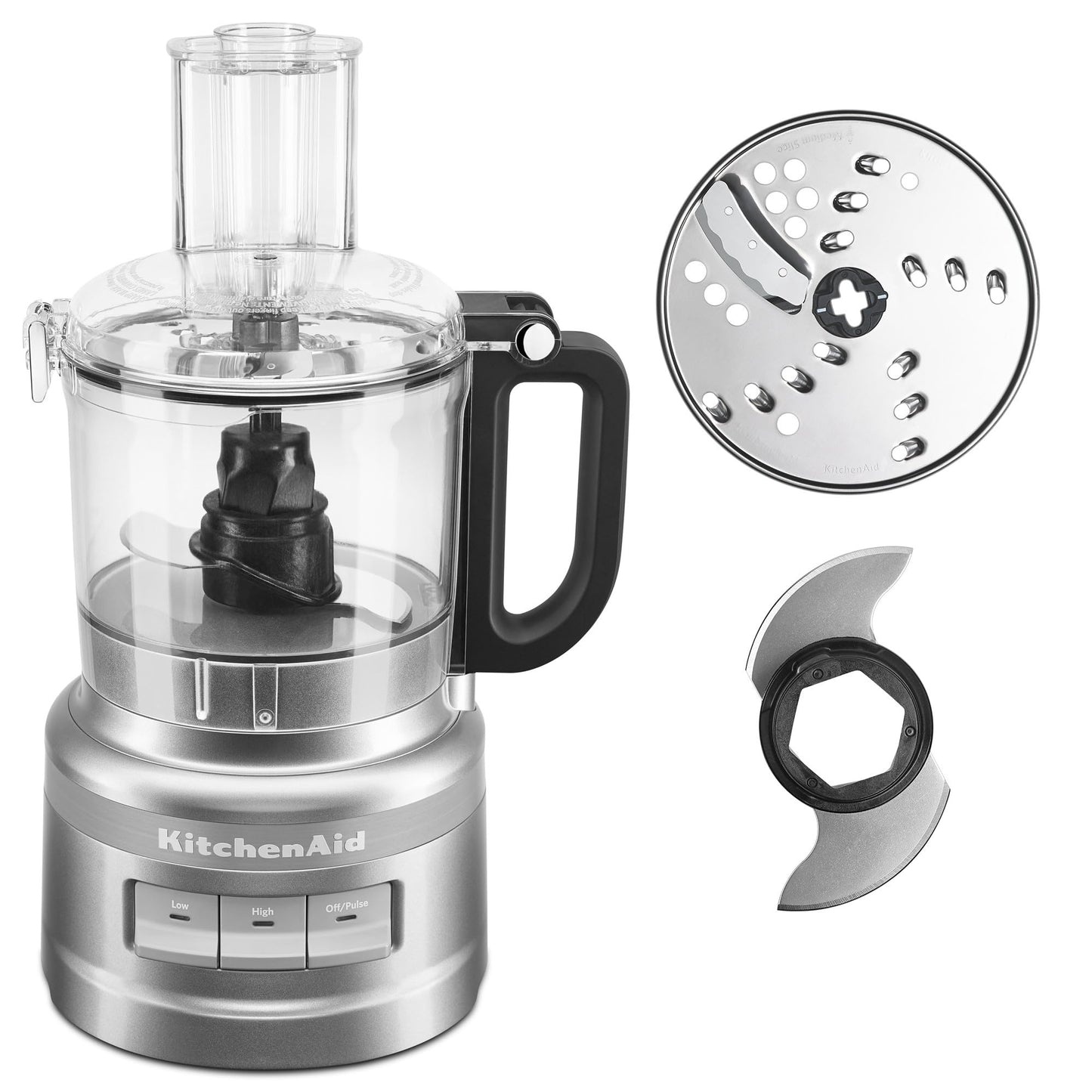 KitchenAid KFP0718CU Food Processor, 7 Cup, Contour Silver