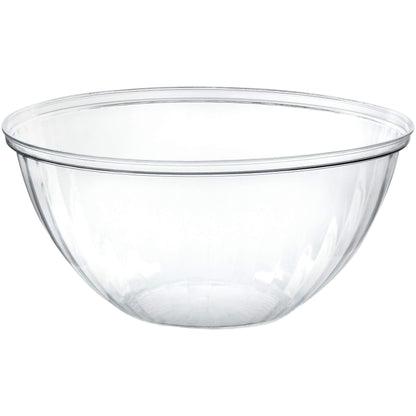 PLASTICPRO Disposable Round Crystal Clear Serving Bowls For Party Snack or Salad, Plastic Clear Chip Bowls, Candy Dish (2, 48 OUNCE)