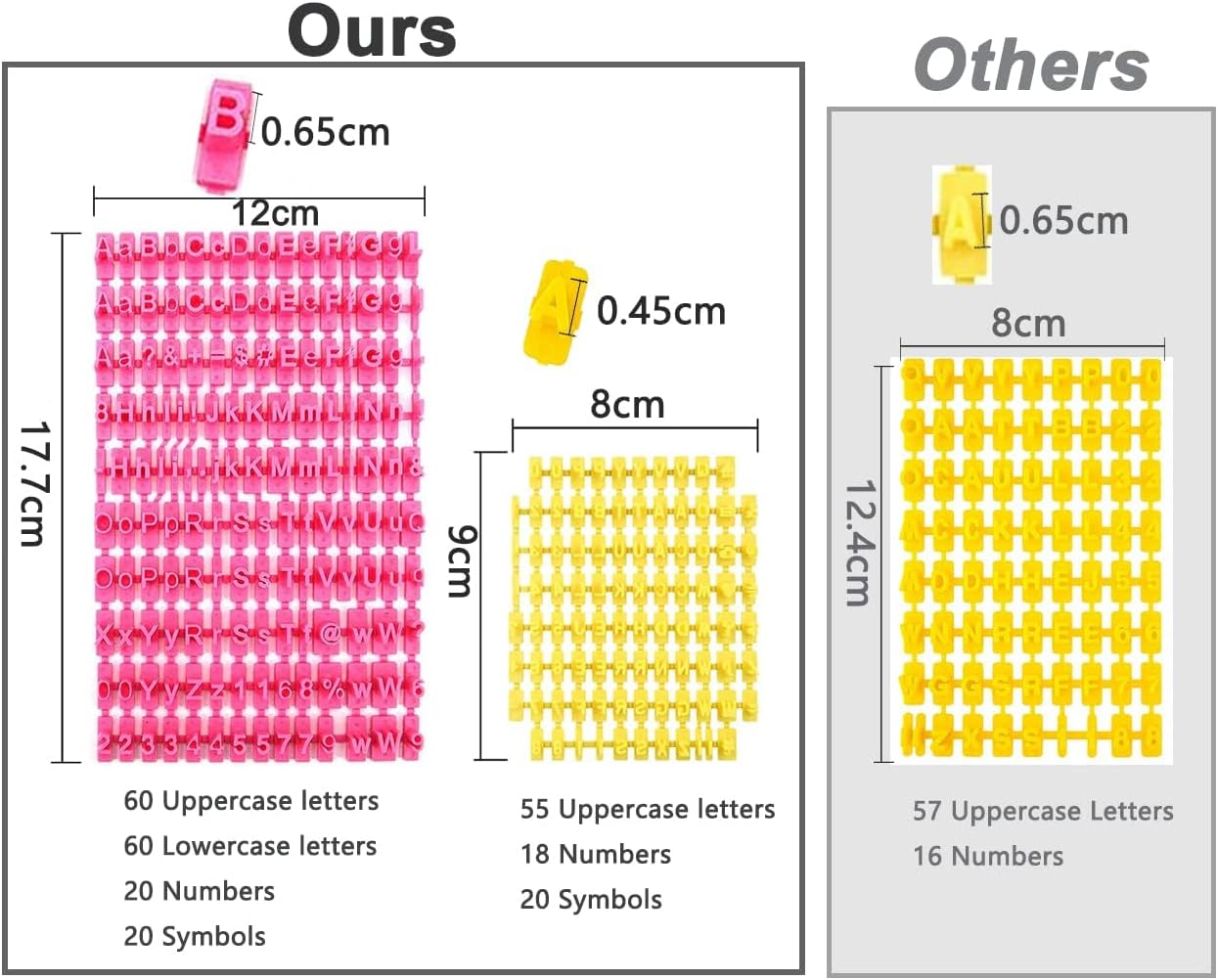 PATILWON Letter Stamps for Clay & Cookies - Alphabet Stamp Mold for Baking, DIY Embossing, Family Activities, and Educational Projects