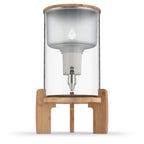 Invigorated Water pH Recharge Alkaline Water Filter Dispenser – BPA-Free Glass Countertop Water Filter Pitcher Purifier for Home & Office, 36-Cup Capacity, 360L Long Filter Life (Bamboo Classic)