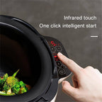 ZUMAHA Automatic Cooking Machine,2000W 6L auto Cooking Wok Fried Rice Machine,One-Click Smart Start, Three Speed Adjustable,360 ° Automatic Rotation, for Stir Frying,Stewing,Cooking,with Smart Touch