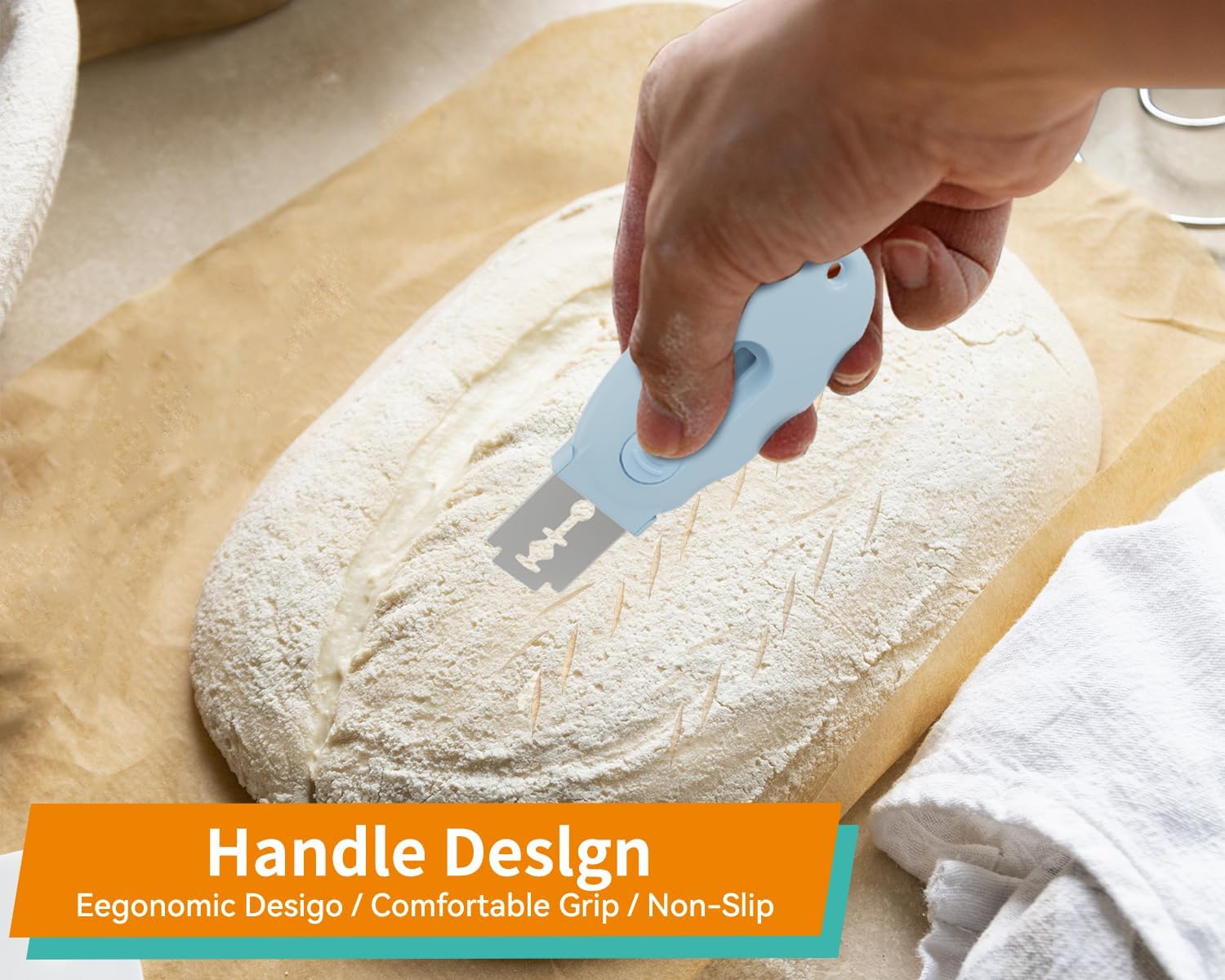 Extractable & Magnetic Bread Lame Dough Scoring Tool with 5 Razor Blades,Professional Sourdough Scoring tool for Sourdough Bread Baking & Bread Making Tools,Perfect Bread Scoring Tool
