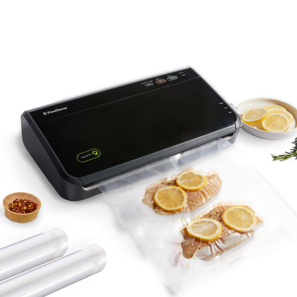 Maszyna do pakowania próżniowego FoodSaver, automatyczne wykrywanie worków, przyjazna dla Sous Vide, z workami do zgrzewania, rolka, ręczna pakowarka próżniowa, czarna