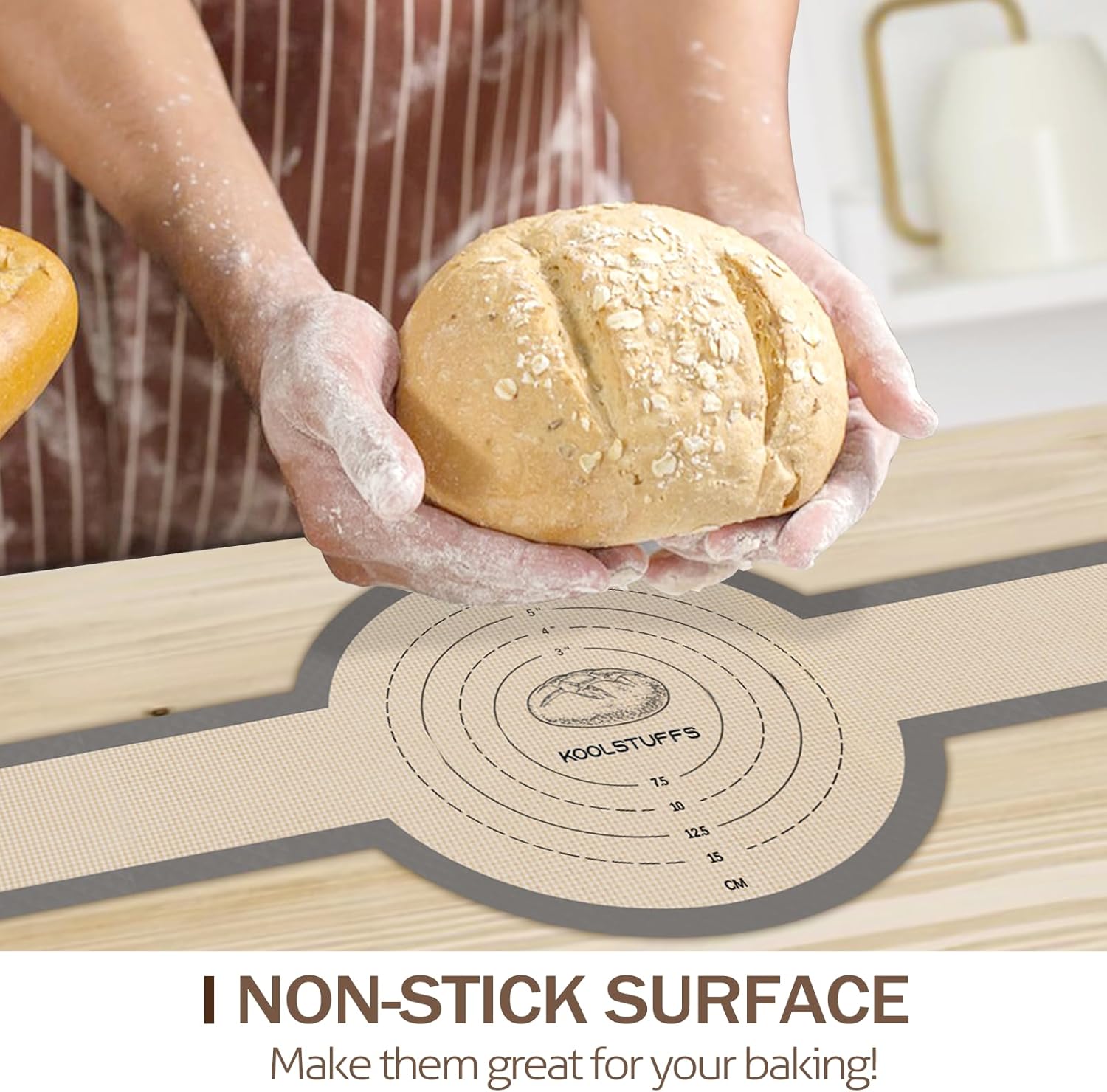 Silicone Bread Sling for Dutch Oven, 2 PCS Non-Stick & Easy Clean Reusable Silicone Bread Baking Mat with Long Handles, Easy to Transfer Sourdough Bread, BM02