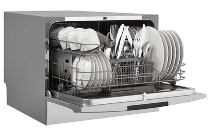 Danby DDW631SDB Countertop Dishwasher with 6 place Settings and Silverware Basket, LED Display, Energy Star