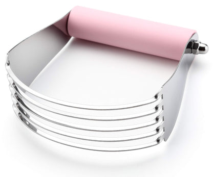 Spring Chef Dough Blender, Top Professional Pastry Cutter with Heavy Duty Stainless Steel Blades, Medium Size, Black