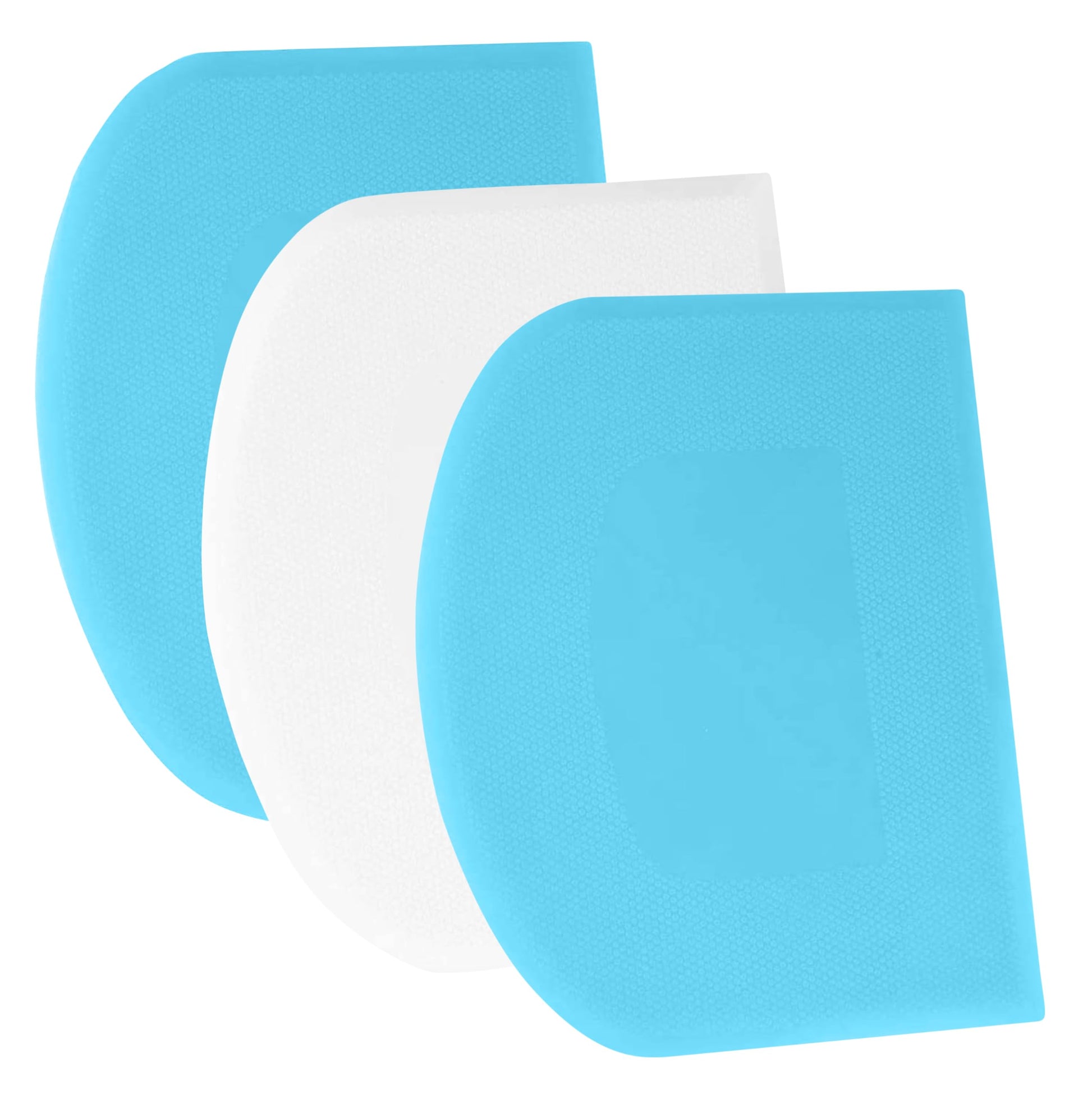 SURDOCA Dough Scraper Bench Scraper - 3P 4.7x3.7" Plastic Flexible Bowl Scraper, Sharp Edge & Angles Cake Scraper. Non-Slip Bakeware Decorating Tools Sculpting & Modeling Tools - Green+White+Green