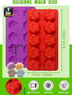 Set of 7，4 Pieces Silicone Molds Puppy Dog Paw & Bone Shaped and 3 Pieces Stainless Steel Bone Cookie Cutter,for Homemade Treats and Cat Animal Paw Ice Candy Chocolate Baking Mold.