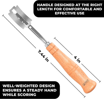 Orblue Bread Lame, Bread Scoring Knife, Bread Lame Dough Scoring Tool for Artisan Sourdough, Lame Bread Tool, Essential Baking Supplies with 12 Blades Included