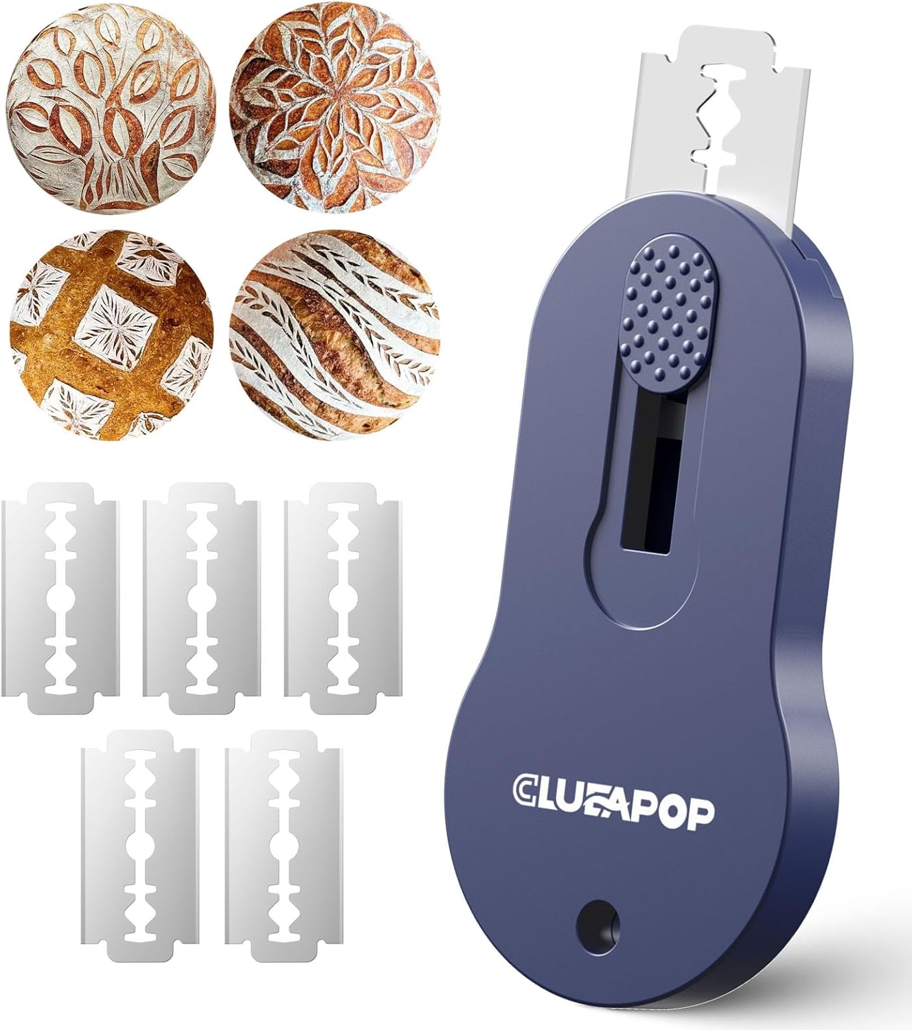 Extractable & Magnetic Bread Lame Dough Scoring Tool,Sourdough Scoring Tools,Bread Dough Cutter Slashing Razor Tool,5 Razor Blades,Bread Baking & Making Tools Supplies Accessories