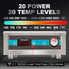 Płyta indukcyjna Abangdun Commercial 5000 W/190 V~275 V, palniki do kuchni komercyjnych, ogrzewanie bez cyrkulacji przy niskiej mocy, 18-godzinny timer, płyta grzewcza do kuchni