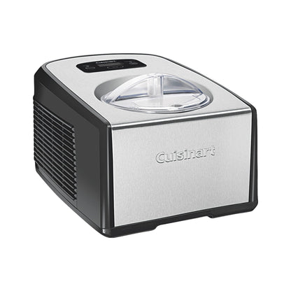 Cuisinart ICE-100 1.5-Quart Ice Cream and Gelato Maker, Fully Automatic with a Commercial Quality Compressor and 2-Paddles, 10-Minute Keep Cool Feature, Black and Stainless Steel