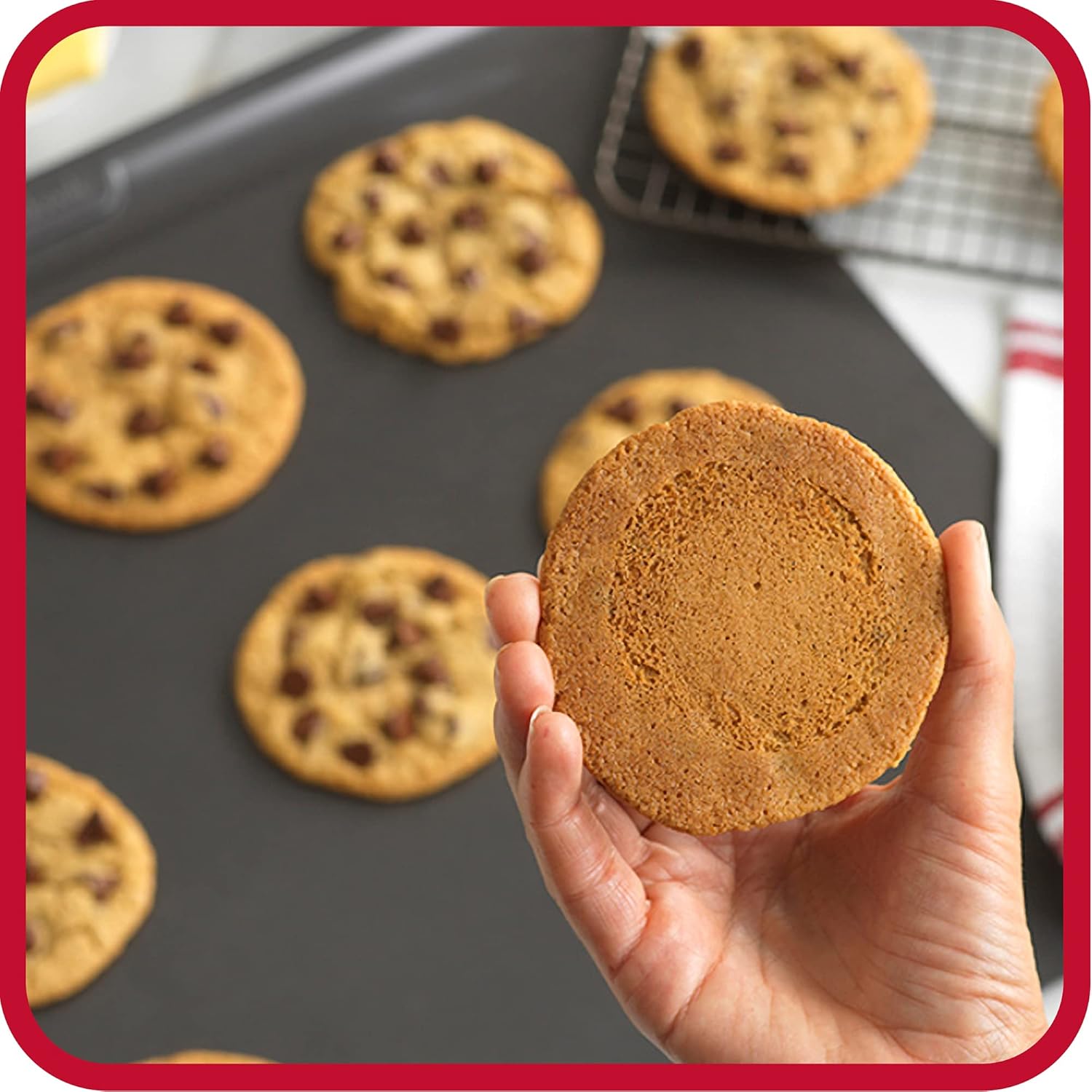 GoodCook AirPerfect Non-Stick Air Insulated Cookie Sheet Set, 2 Piece - Large 16” x 14” & Medium 14” x 12” - Carbon Steel Cooking Pans, Bakeware Set, Cookie Sheets for Baking, Oven Pan Set