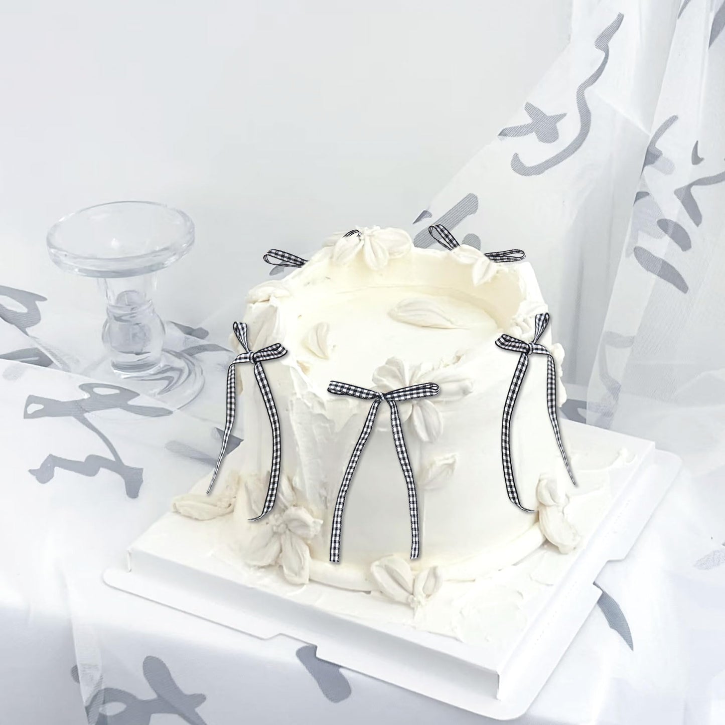 20 Pack Bow Cupcake Toppers Birthday Bowknot Ribbons Coquette Pink Bow High Footed Cup Balloon Wall Party Decorations Bridal Cake Dessert Picks Baby Girl Boy Wedding Party Supplies pink1