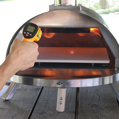 Outdoor Pellet Pizza Oven - Original Pellethead PoBoy Wood Fired Portable Oven with Pizza Peel, Blower, 13" Stone Accessories Kit