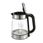 Czajnik elektryczny Amazon Basics Glass Carafe, 1,8 kwarty (1,7 l), 1500 W, bez BPA, czarny i srebrny