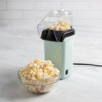 Smaczny popcorn na gorące powietrze, zdrowy i pyszny popcorn w kilka minut, szybki i łatwy w użyciu, wbudowana miarka i podgrzewacz masła, 8 filiżanek, Aqua