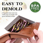 1 Pc Chocolate Bar Mold Deep Large Chocolate Molds Silicone Break Apart Thick Silicone Molds for Candy Bar (10 Snap）