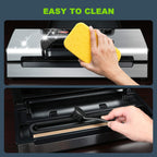 Potane Precision Vacuum Machine,Pro Food Sealer with Built-in Cutter and Bag Storage(Up to 20 Feet Length), Both Auto&Manual Options,2 Modes,Includes 2 Bag Rolls 11”x16’ and 8”x16’,Compact Design