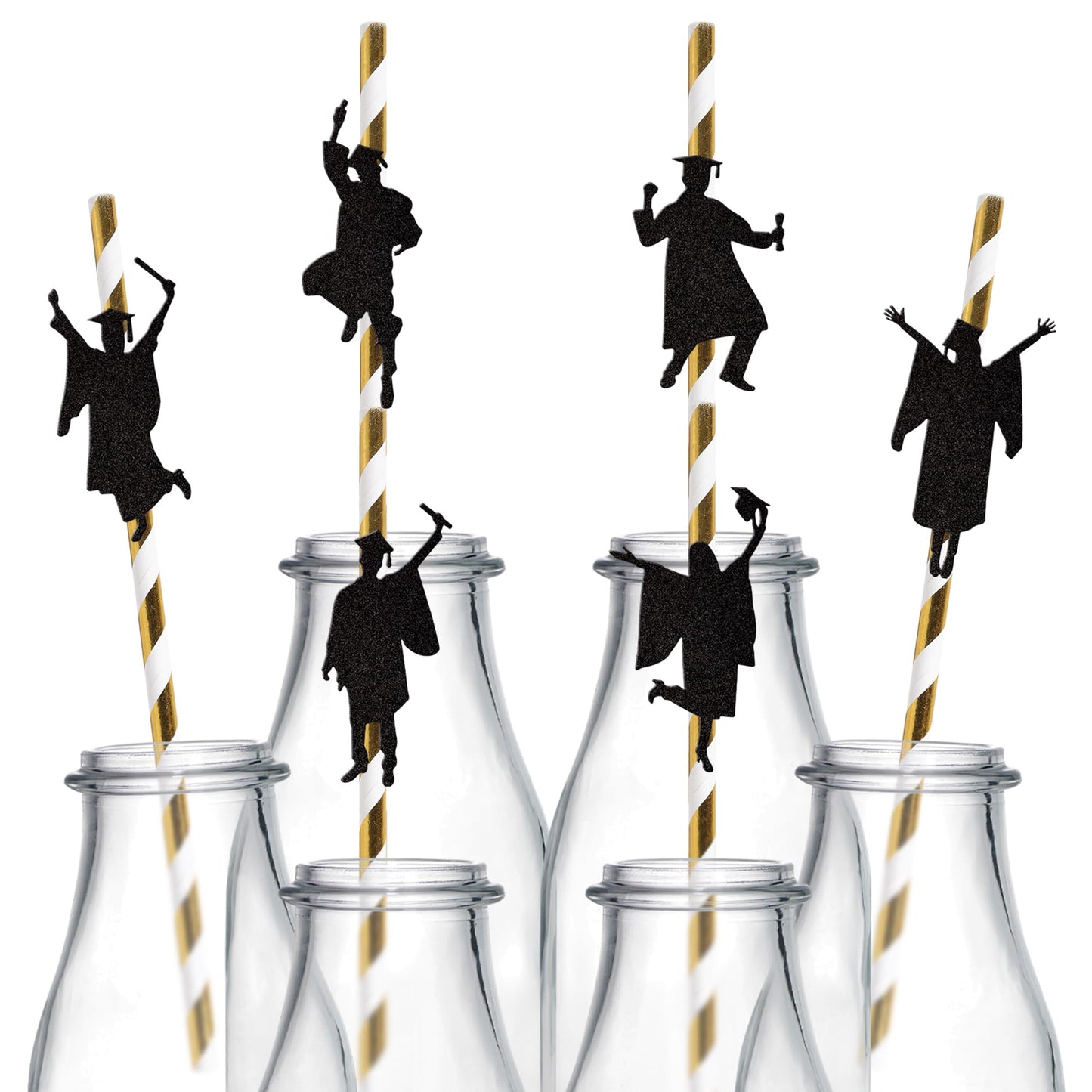 24 PCS 2025 Graduation Cupcake Toppers Glitter Diploma Congrats Grad Cap Cupcake Picks Class of 2025 Cake Decorations for 2025 Graduation Theme Party Supplies Pink