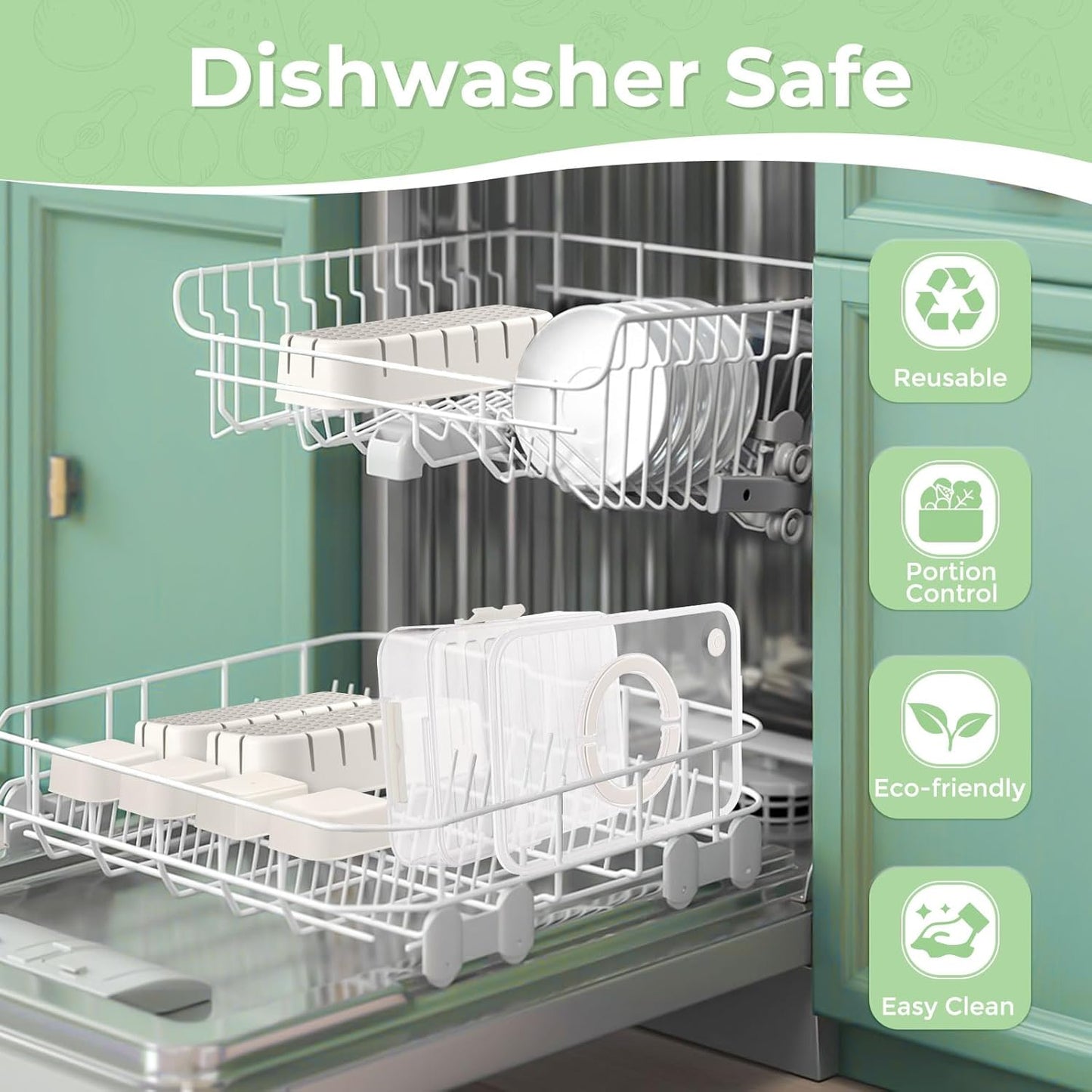 LUXEAR Divided Serving Tray with Lid and Handle Snack Box Charcuterie Container Dishwasher Safe 2Pack Snack Platters Portable Clear Organizer for Fruits, Candy, Snacks, Picnic, Party&Travel