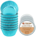 Gifbera White Metallic Foil Cupcake Liners Standard Size Baking Cups, 200-Count