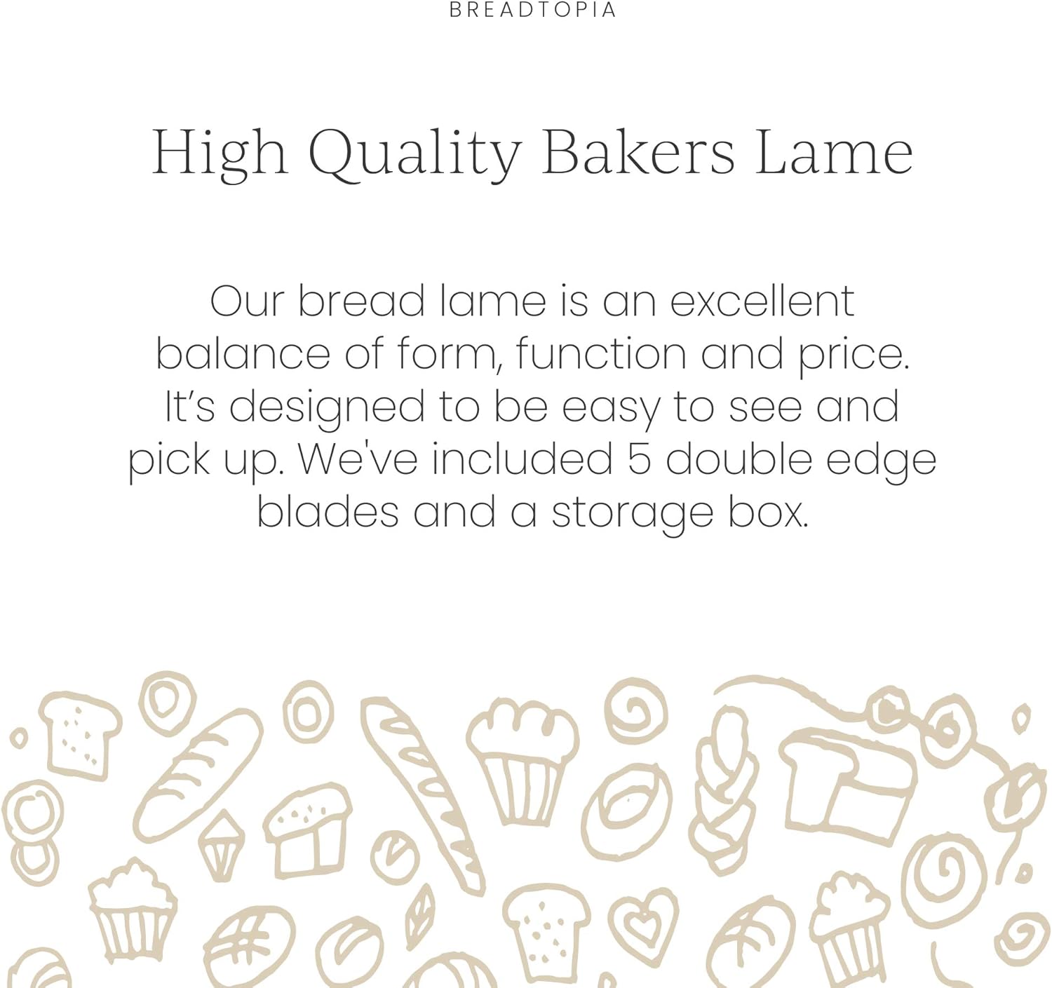 Breadtopia Bread Lame with 5 Blades & Storage Box | Premium Lame Bread Tool | Bread Lame Dough Scoring Tool | Perfect as a Sourdough Scoring Blade | Ideal Gifts for Bakers |