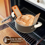 Silicone Bread Sling for Dutch Oven, Non-Stick & Easy to Clean Bread Baking Mat Set, 2 Pcs Reusable Bread Sling with Long Handle to Transfer Sourdough