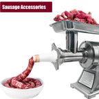 Commercial Meat Grinder,550Lb/H 1100W Heavy Duty Stainless Steel Electric Food Grinder Meat Mincer,Industrial Sausage Stuffer Maker with 2 Blades, Grinding Plates,Sausage Stuffing Tubes