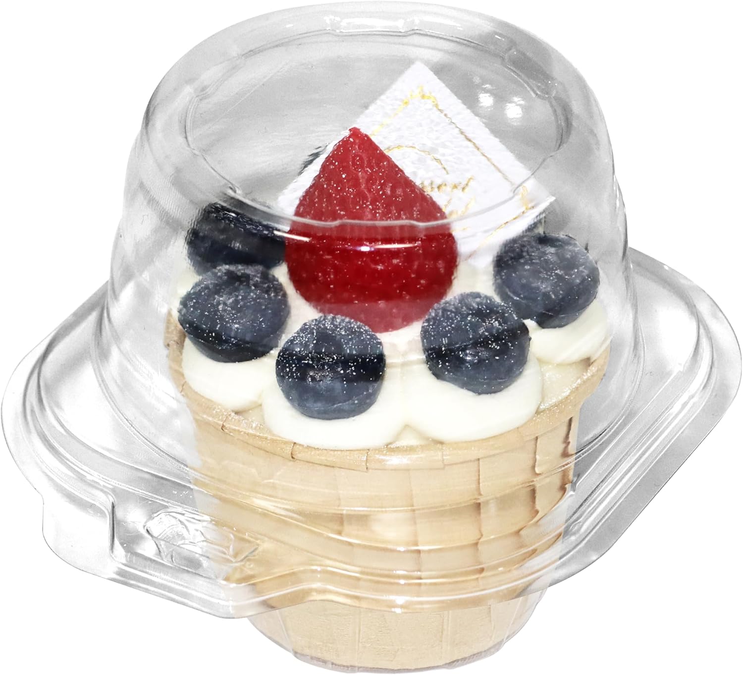 50 Pack Individual Cupcake Containers, Plastic Cupcake Boxes with Lids, Stackable and Reusable, Clear Design for Cupcakes, Muffins, Donuts, Salad Storage