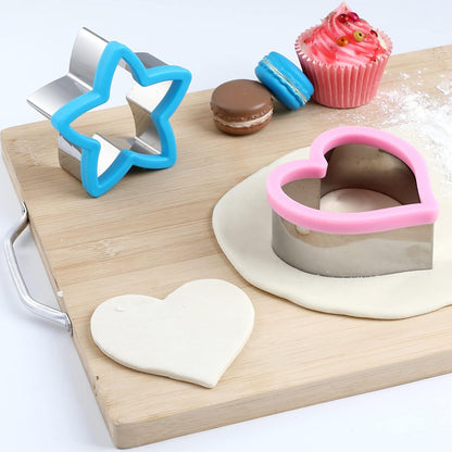Sandwiches cookie Cutter set,Mouse & Dinosaur & Heart & Star Shapes Sandwich Cutters Cookie Cutters Vegetable cutters-Food Grade Cookie Cutter Stamps Mold Decorate Food