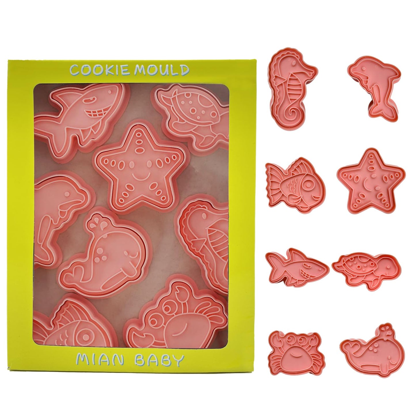 Forest Animal Cookie Cutters for Kids,Mini Cartoon Cookie Cutters with Plunger Stamps Set for Home Baking,Biscuits Cutter,Cake Decoration,Cute 3D Cookie Stamps
