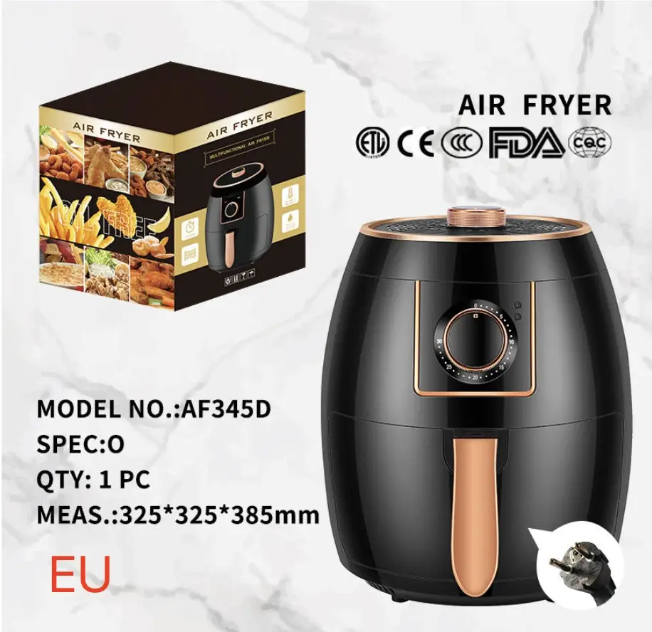 5.5 L US Standard Cross-border Air Fryer Touch Screen Automatic Fryer British Standard Deep Frying Pan Chips Machine Airfryer