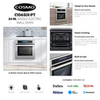 COSMO COS-C106SIX-PT 24 in. Single Wall Electric Convection Oven