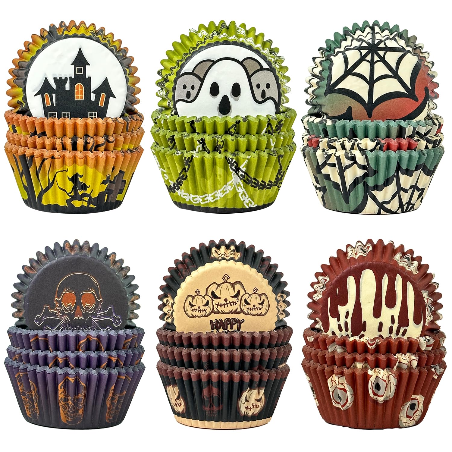 qiqee Cupcake Liners Cupcake Cups 300-Count Food Grade Gradient Design Cupcake Papers Baking Cups Cupcake Wrappers