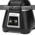 Блендер Waring Commercial BB300 Blade 1 HP з тумблерним керуванням та функцією імпульсного режиму, контейнер для штабелювання з кополіестеру без бісфенолу А об'ємом 48 унцій, 120 В, 5-15-фазна вилка, чорний колір