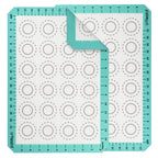 U-Taste 446ºF Heat Resistant Macaron Silicone Baking Mat, Non Stick Reusable Cookies Pastry Sheet Liner with Edge Enhancement Circle Measurement (Half/Jelly Roll/Quarter Sheets Size, Aqua Sky)
