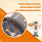 Baking Pie Crust Weights Chain, Stainless Steel Pie Weight Chain Ceramic Pie Weights Alternatives Baking Pie Weights Armor Shield for Baking Crust Kitchen Accessories for 7-10in Pies