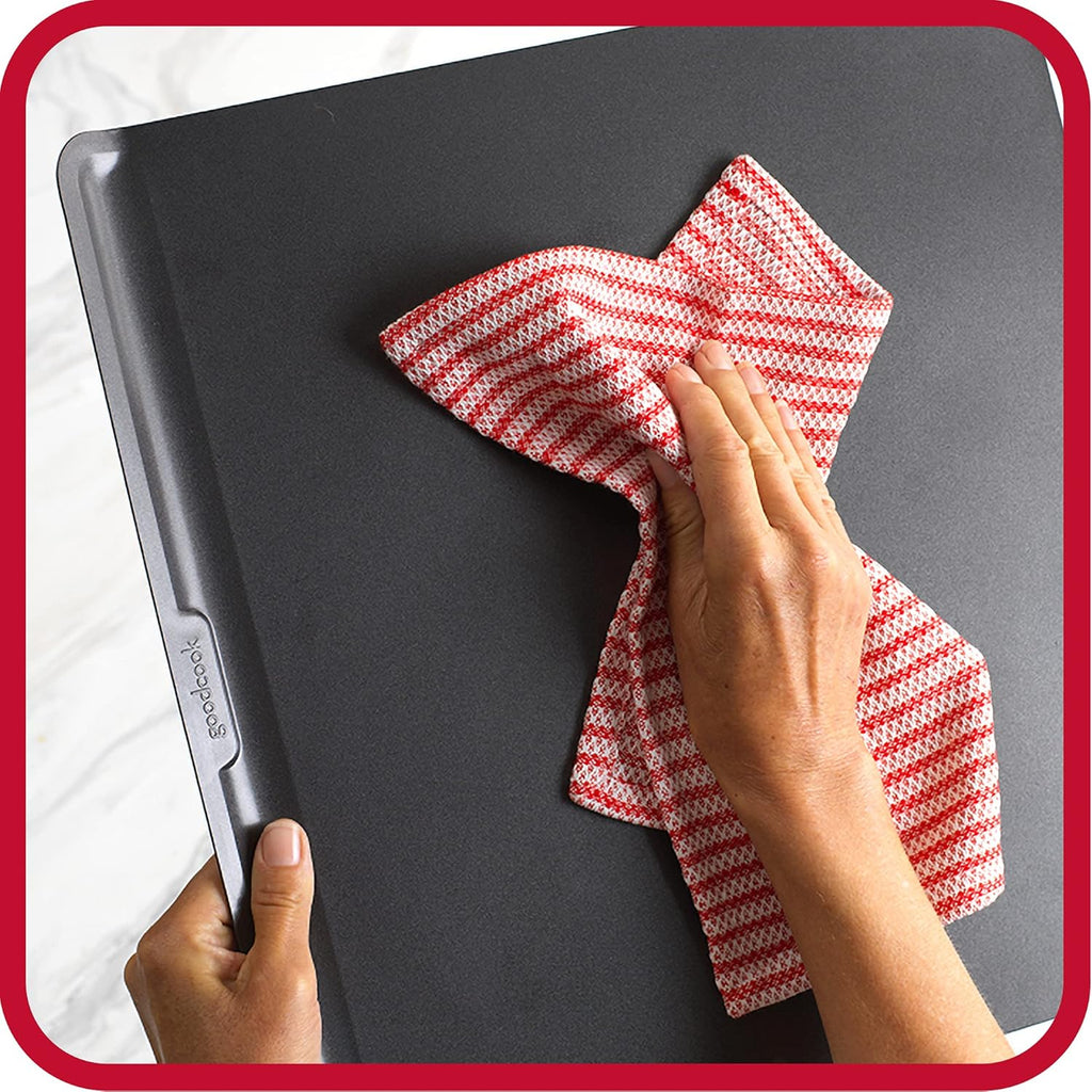 GoodCook AirPerfect Non-Stick Air Insulated Cookie Sheet Set, 2 Piece - Large 16” x 14” & Medium 14” x 12” - Carbon Steel Cooking Pans, Bakeware Set, Cookie Sheets for Baking, Oven Pan Set