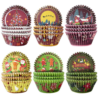 qiqee Cupcake Liners Cupcake Cups 300-Count Food Grade Gradient Design Cupcake Papers Baking Cups Cupcake Wrappers