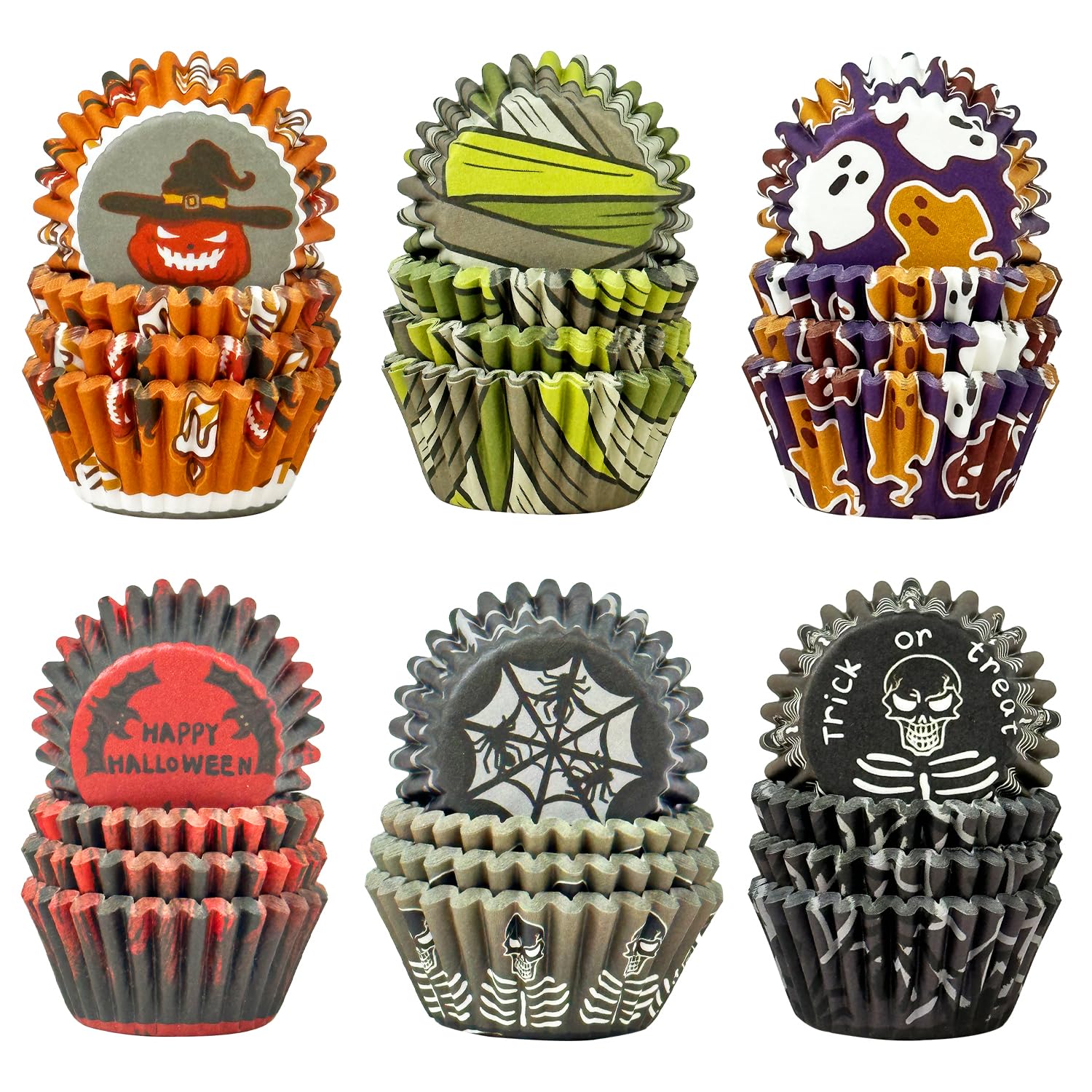 qiqee Cupcake Liners Cupcake Cups 300-Count Food Grade Gradient Design Cupcake Papers Baking Cups Cupcake Wrappers