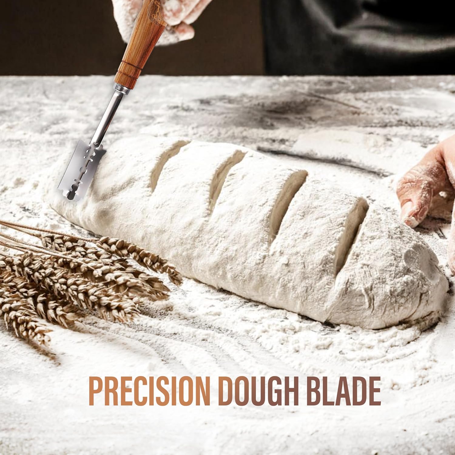 RICCLE Bread Lame Slashing Tool, Dough Scoring Knife with 15 Razor Blades and Storage Cover