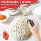 Magnetic Bread Lame Dough Scoring Tool, Professional Sourdough Scoring Tool for Sourdough Bread Baking, Bread Making Knife, Extractable Bread Scoring Tool with 5 Razor Blades&Scoring Patterns Booklet