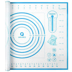 Silicone Pastry Baking Mat Dough - 16x24Inch Large Non Stick Slip Cookie Bread Rolling Mats Sheet, Kitchen Counter Kneading Cooking Board Pad Matt with Measurement for Pie Pizza Cookies Fondant Making