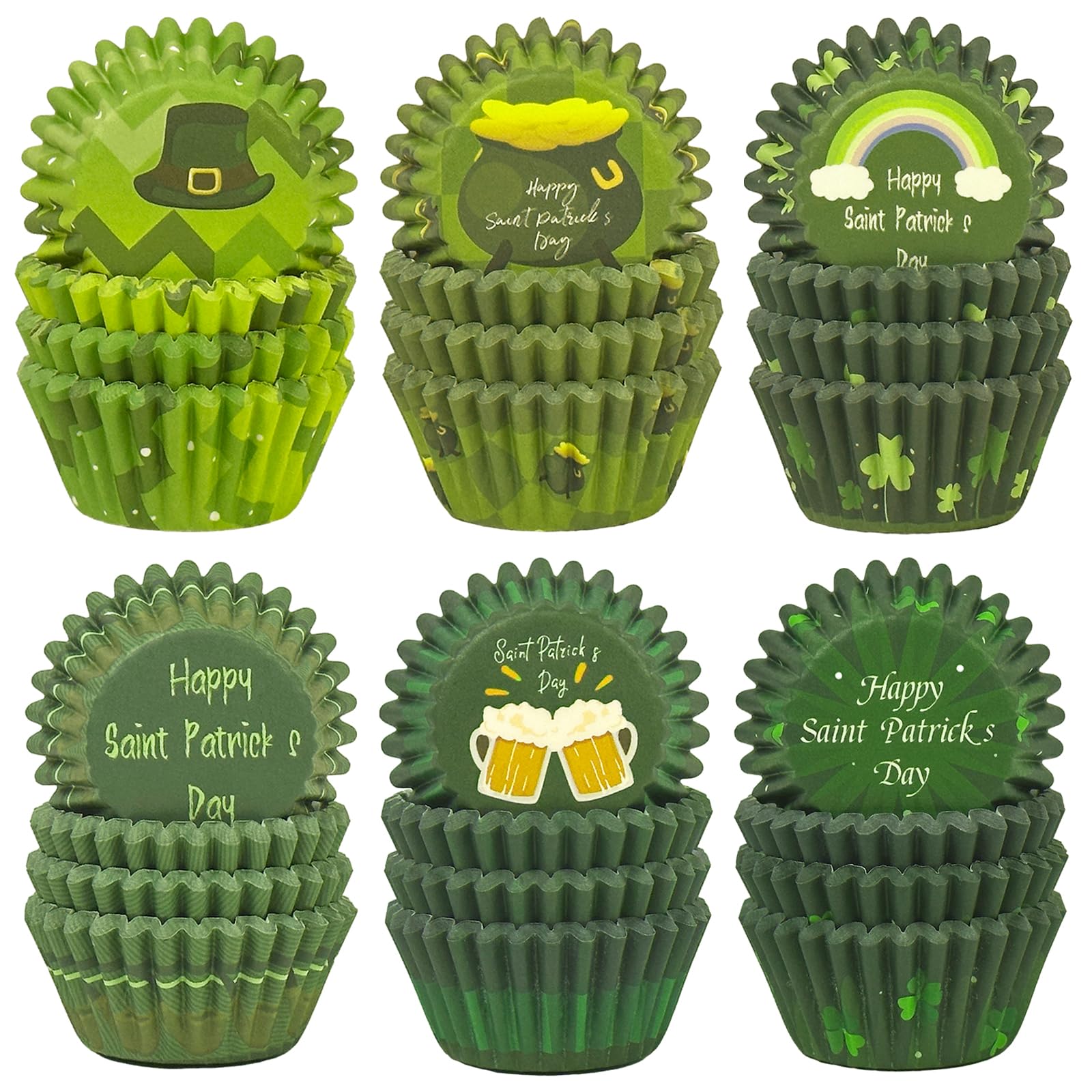 qiqee Cupcake Liners Cupcake Cups 300-Count Food Grade Gradient Design Cupcake Papers Baking Cups Cupcake Wrappers